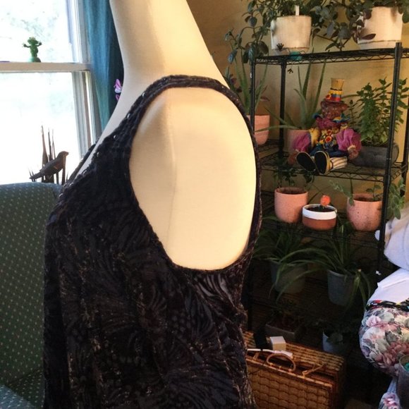 Free People burnt out fabric velvet mini dress - Picture 6 of 7